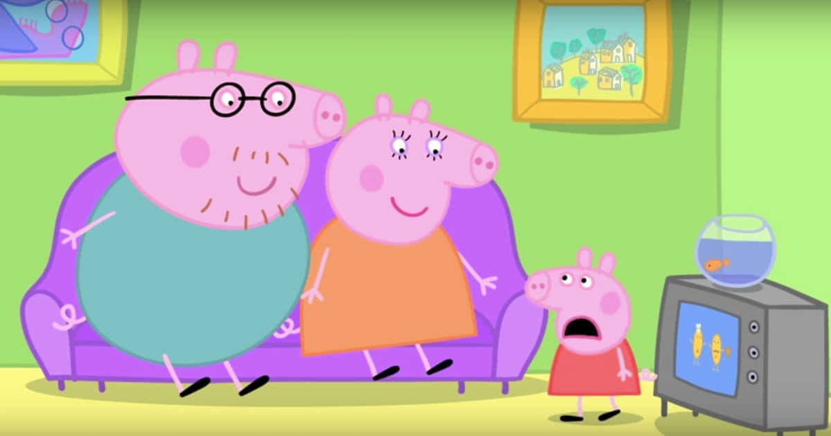 The Peppa Pig family are ready for a day of fun!