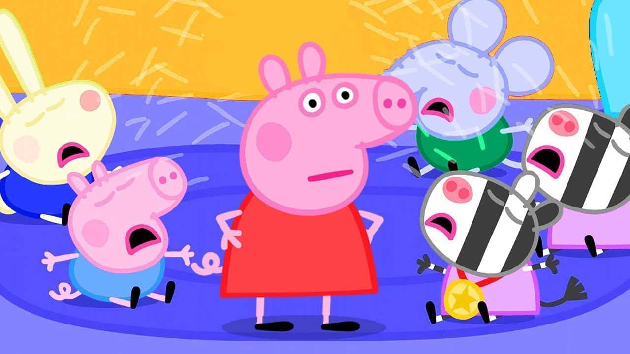 Lafamilia Peppa Pig Pasando Tiempo Juntos
