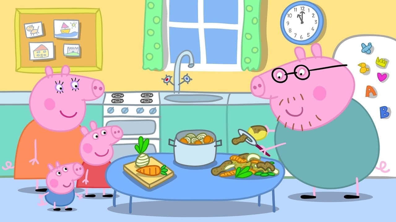 The Peppa Pig Family Enjoying a Sunny Day