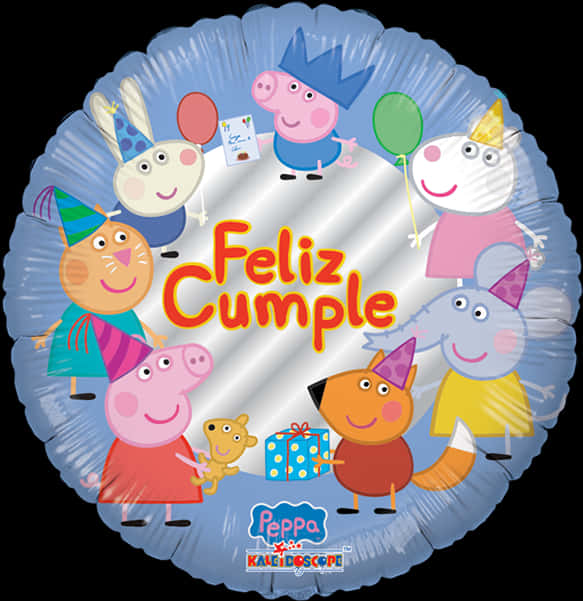 Peppa Pig Feliz Cumple Balloon PNG