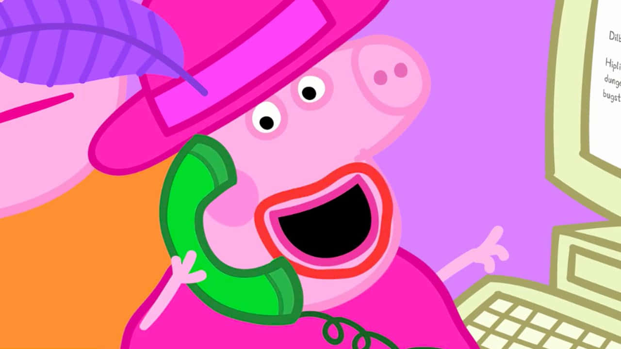 Aunt Daphne and Peppa have some silly fun together