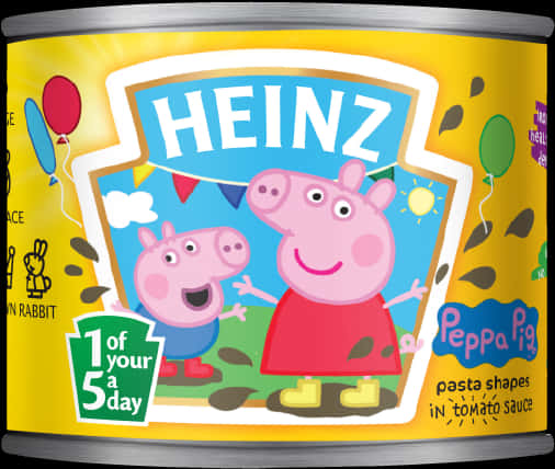 Peppa Pig Heinz Pasta Shapes Can PNG