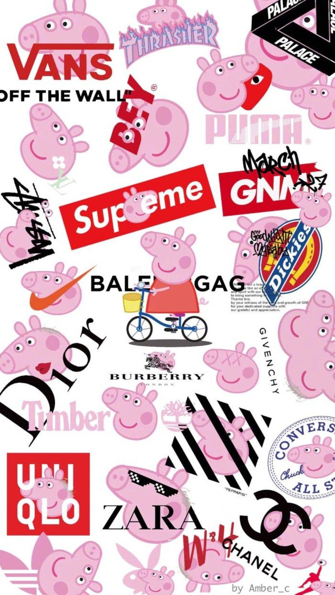 Brand Logos with Peppa Pig fan art wallpaper.