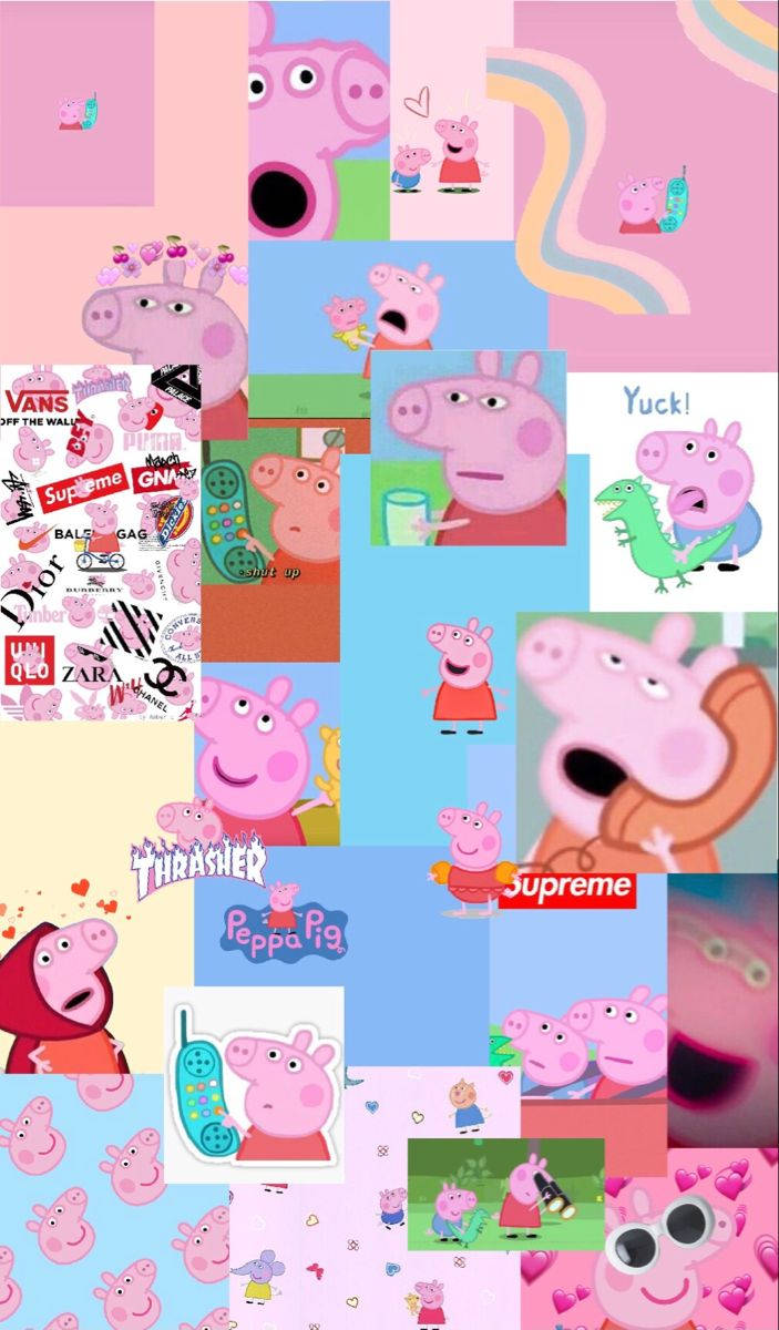 Peppa Pig Iphone Collage Photos Picture