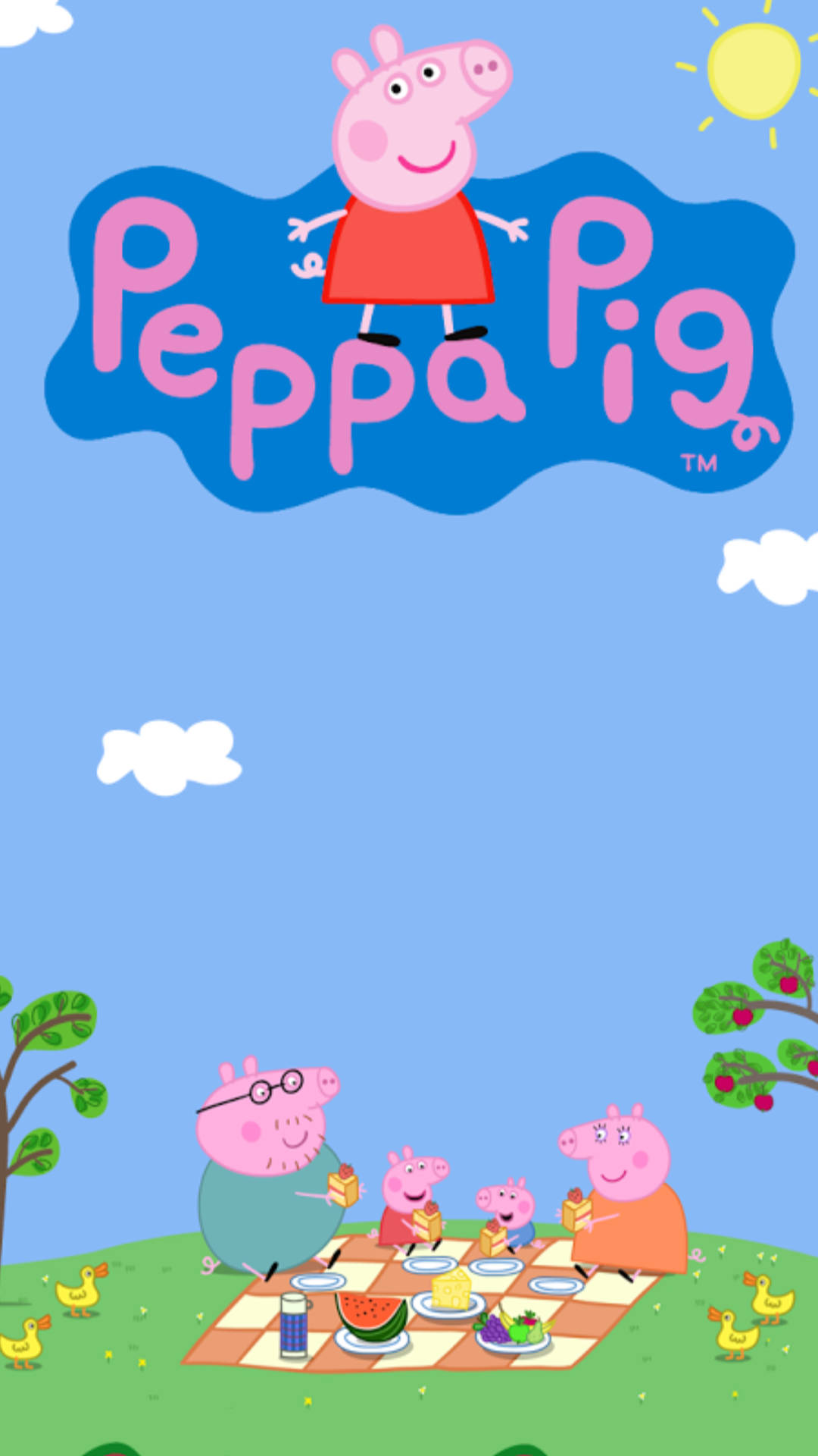 Peppa Pig Iphone Family Picnic Outdoors Picture