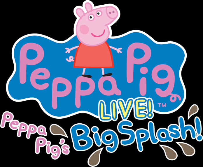Peppa Pig Live Big Splash Promotional Artwork PNG
