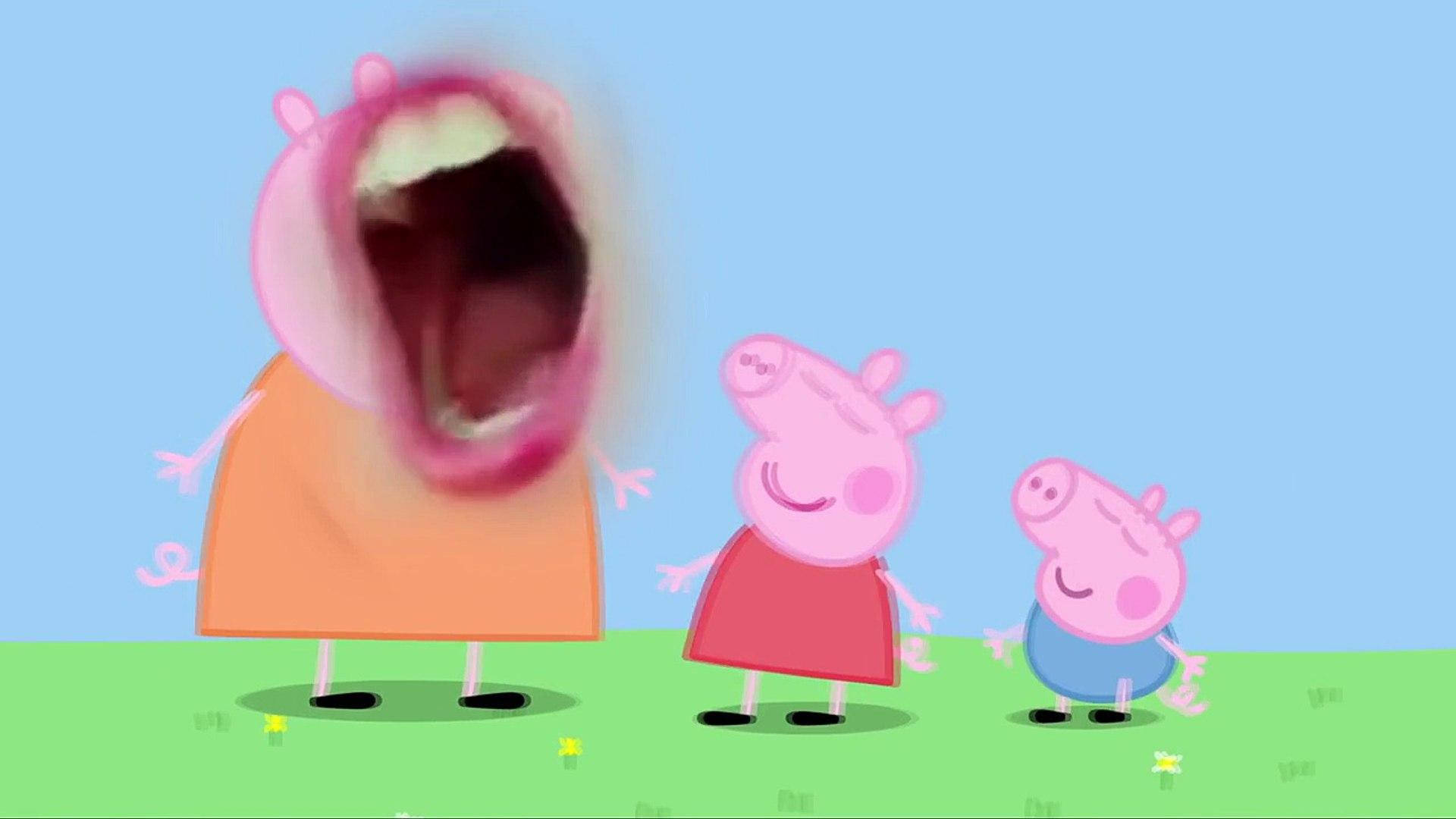 Свинка Пеппа с открытым ртом
