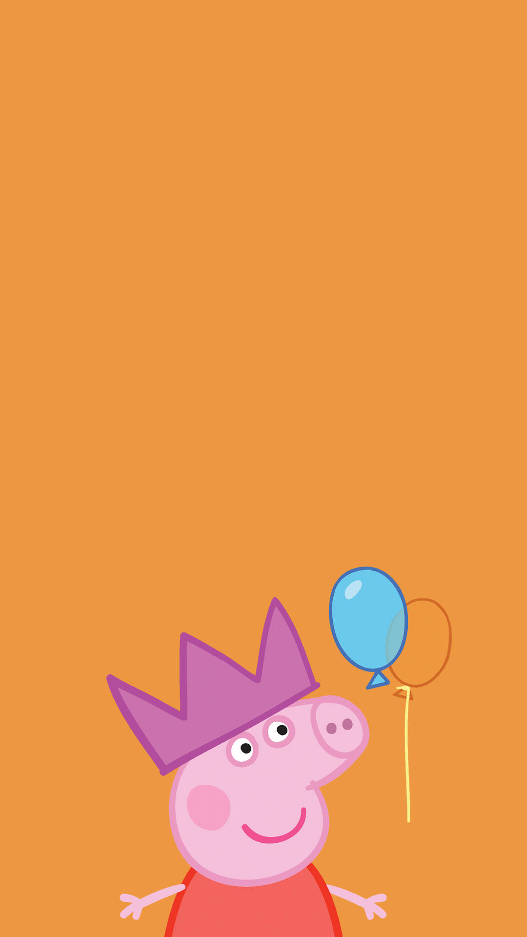 Peppa Pig Phone Balloons Crown Wallpaper