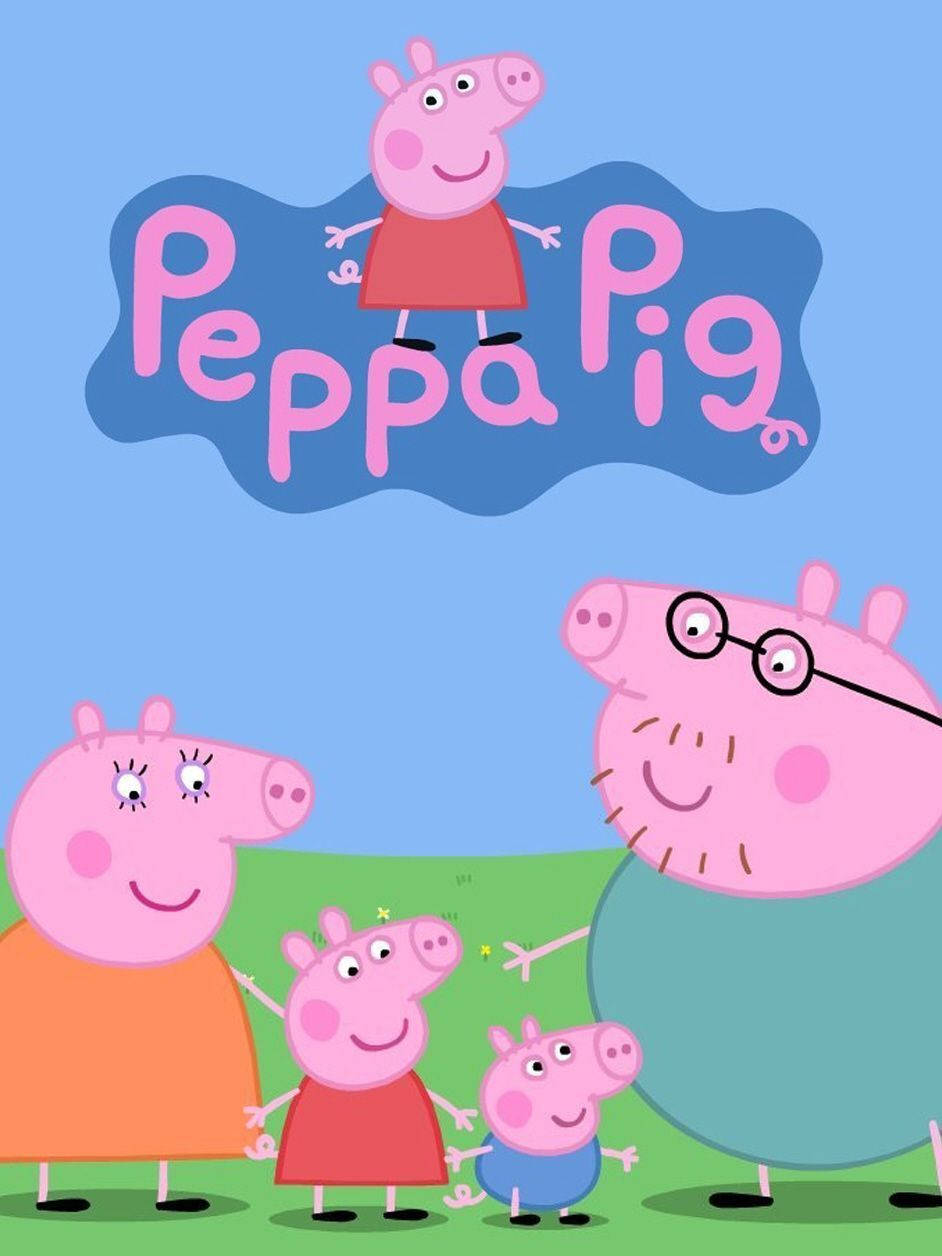 Peppa Pig Phone Family Wallpaper Wallpaper