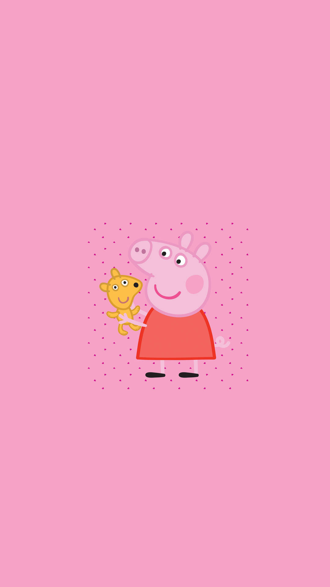 Peppa Pig Phone Teddy Bear Wallpaper