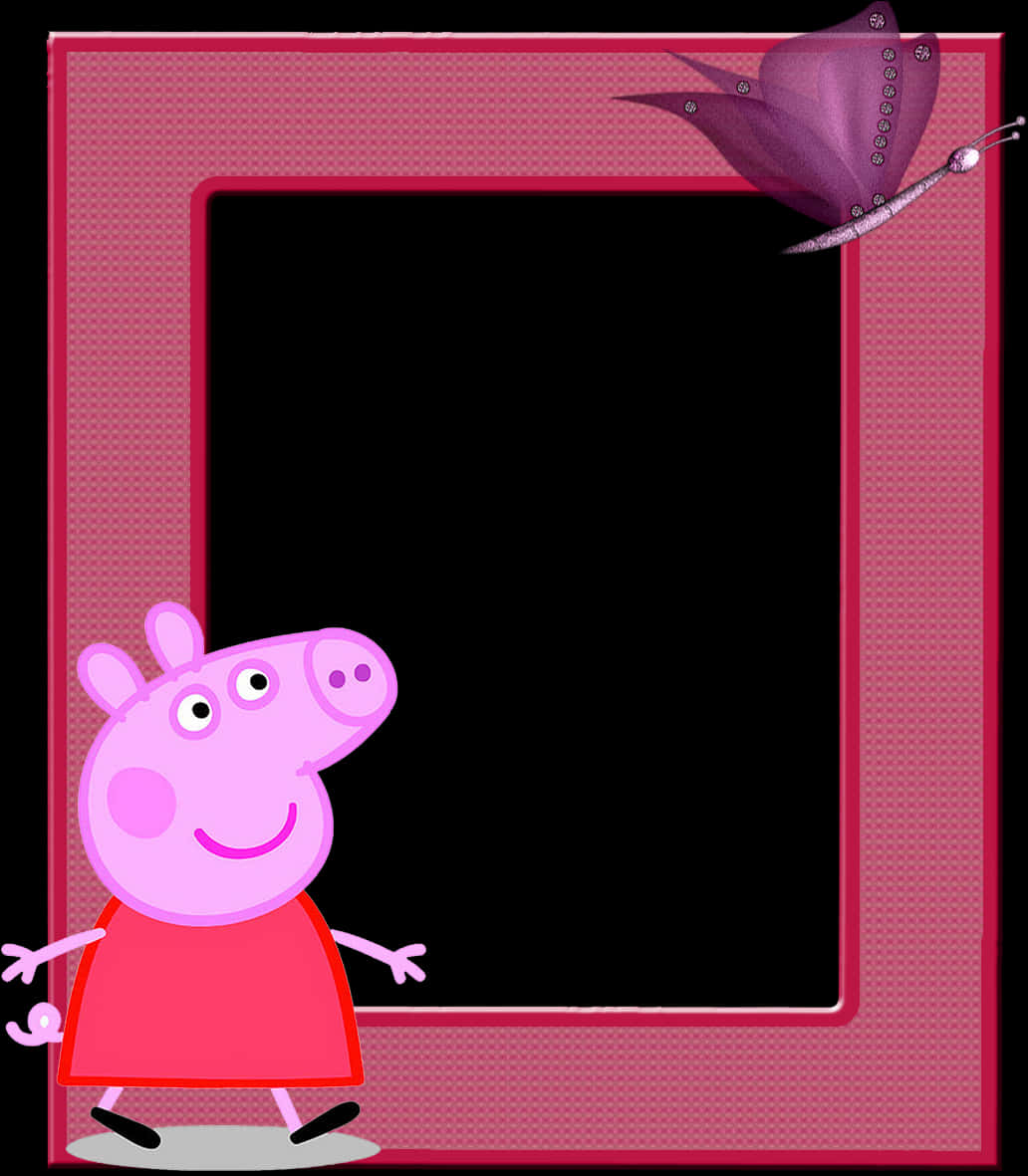 Peppa Pig Photo Frame PNG