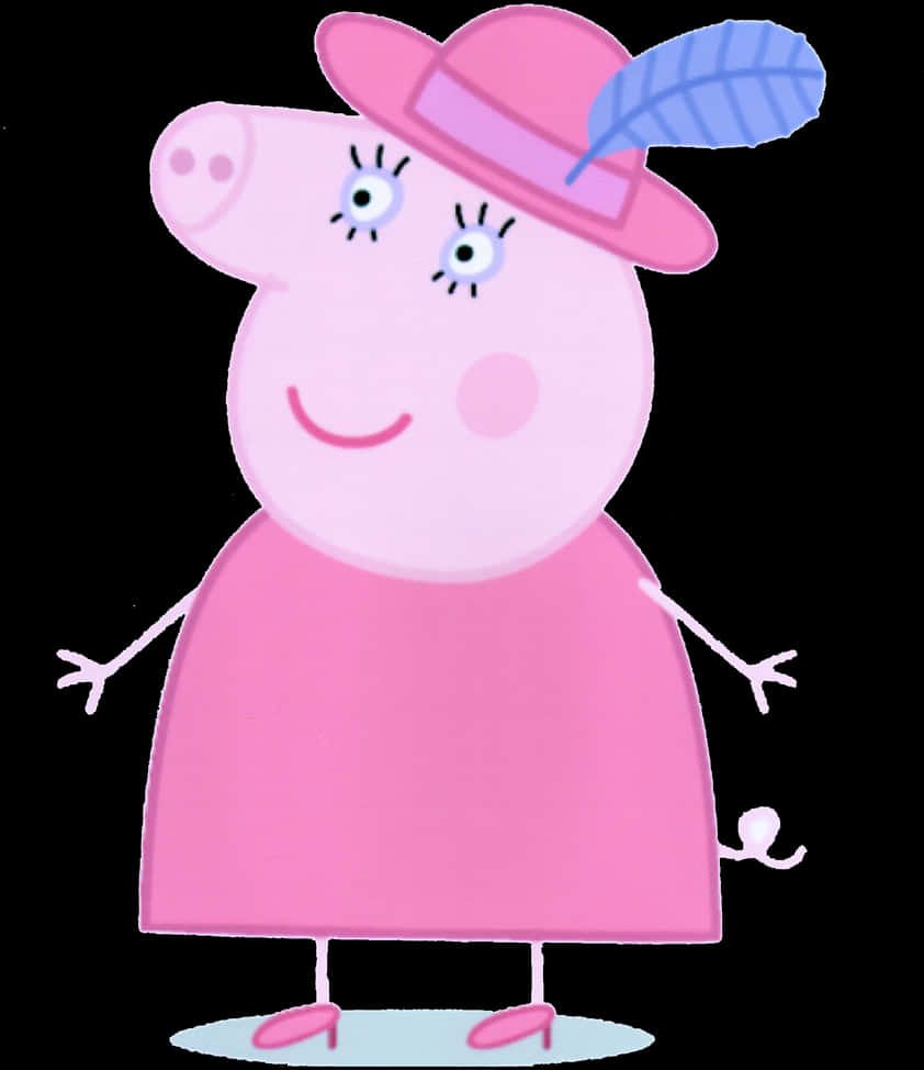 Download Peppa Pig Pink Dress Hat | Wallpapers.com