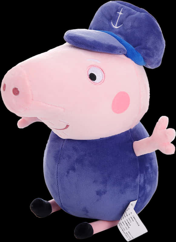 Peppa Pig Plush Toyin Blue Outfit PNG