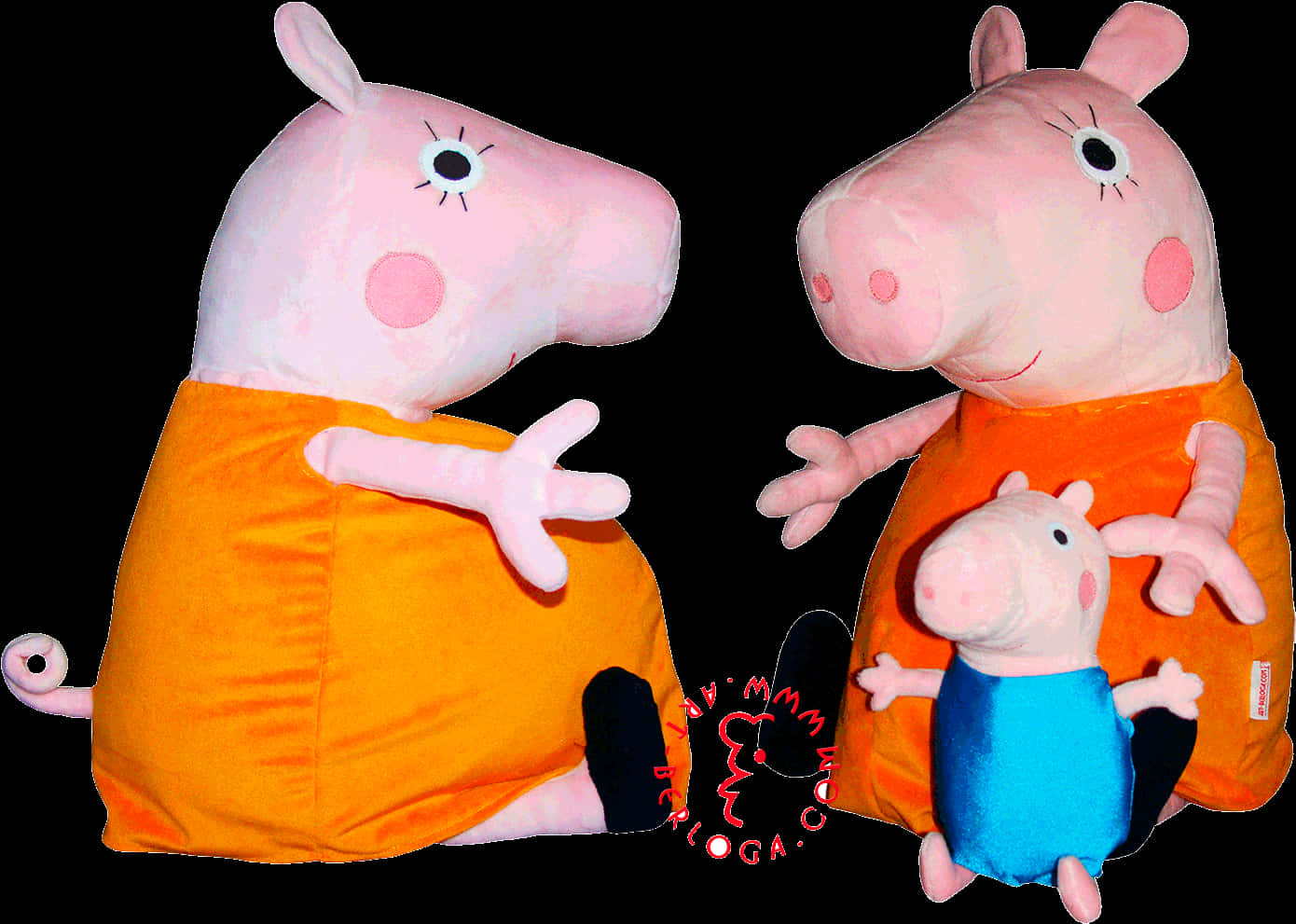 Peppa Pig Family Plush Toys PNG