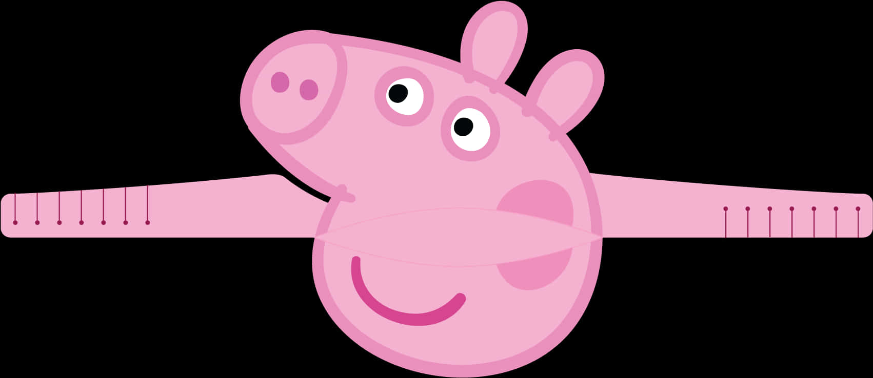 Peppa Pig Smiling Face Vector PNG