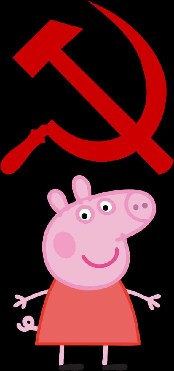 Peppa Pig Soviet Symbol Background PNG