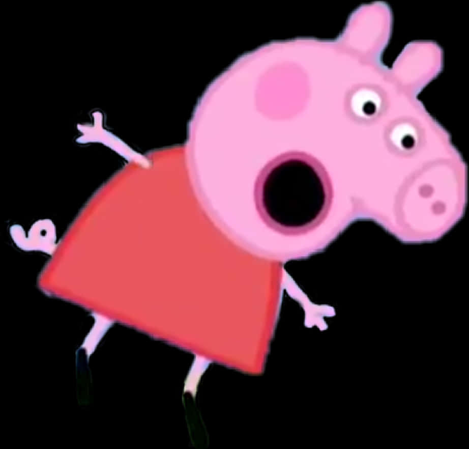 Peppa Pig Surprised Expression PNG