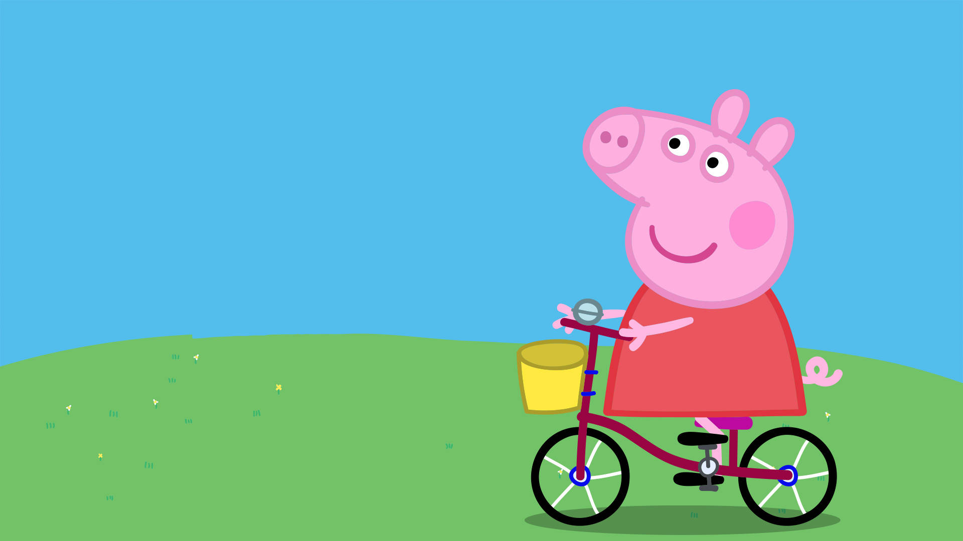 Peppa Pig Tablet Bicycle Wallpaper