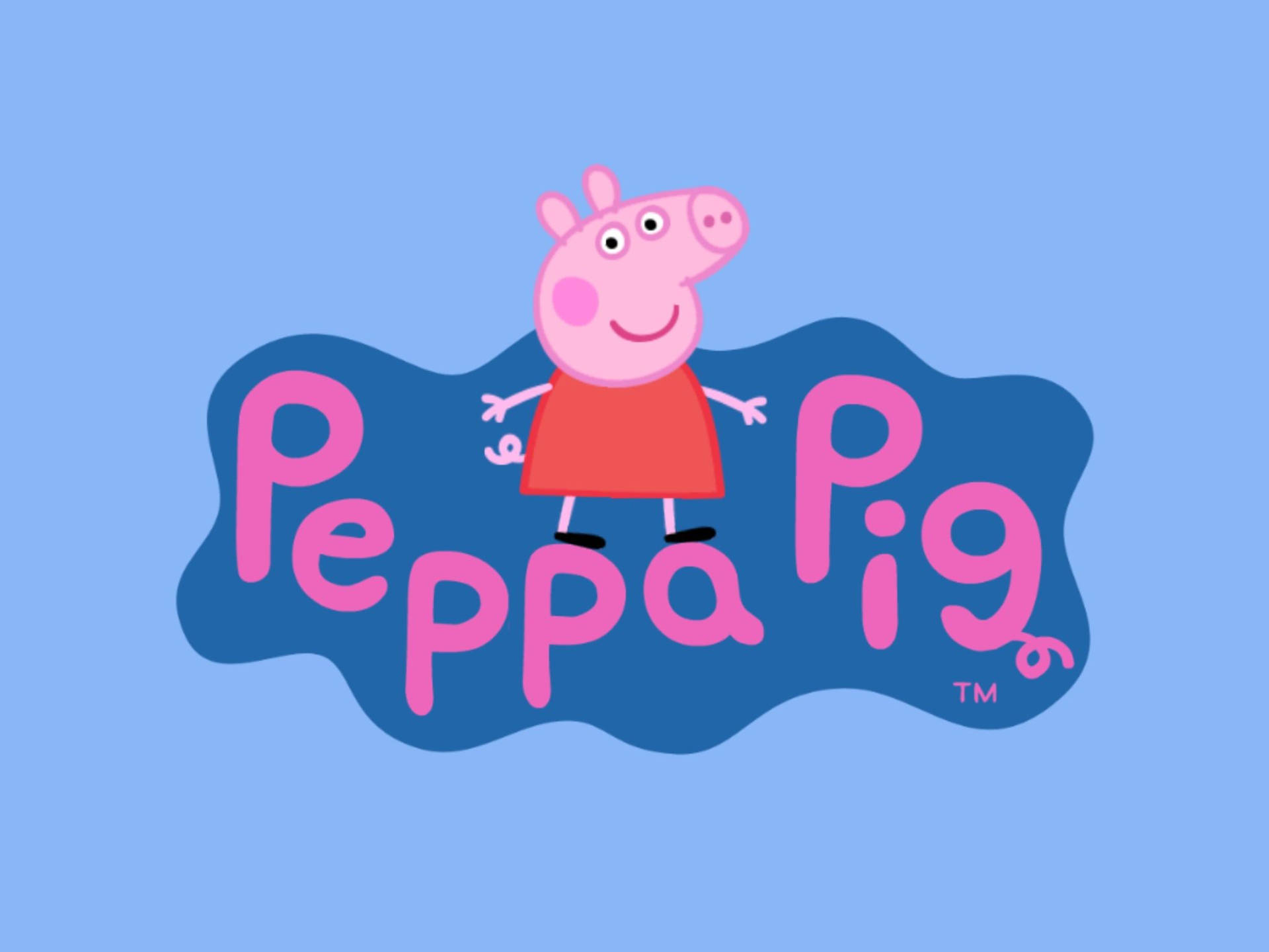 The official Peppa Pig logo. Wallpaper