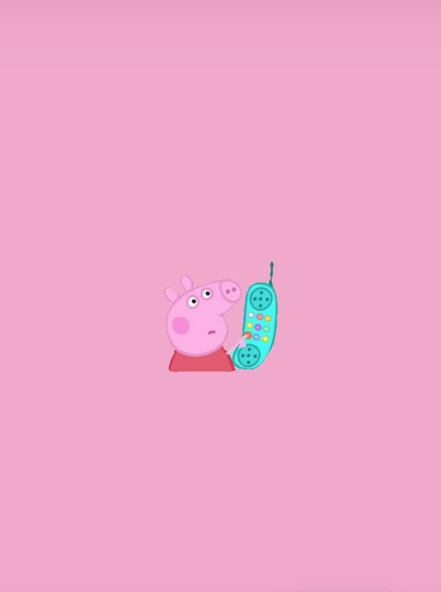 Peppa Pig With Phone wallpaper.