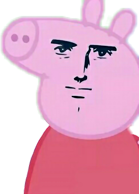 Peppa Pig Yaranaika Face Meme PNG