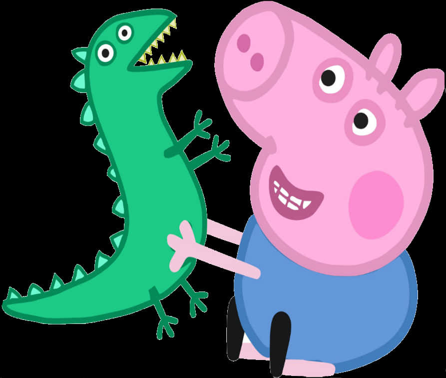 Peppa_ Pig_and_ George's_ Dinosaur_ Toy PNG