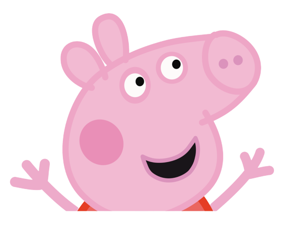 Peppa Pig Cheerful Character Illustration PNG