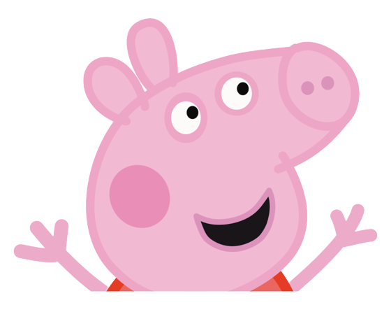 Download Peppa_ Pig_ Happy_ Expression.png | Wallpapers.com