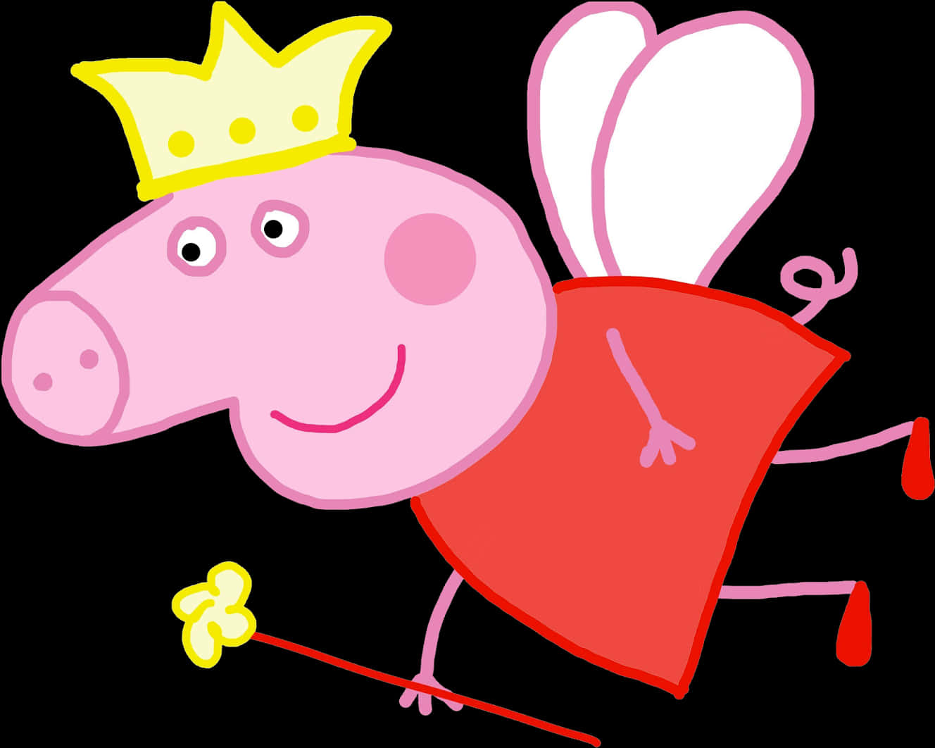 Peppa_ Pig_ Fairy_ Princess_ Cartoon PNG