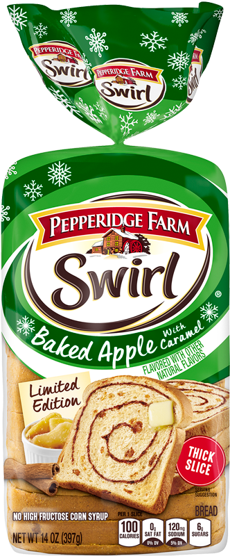 Pepperidge Farm Swirl Baked Apple Bread PNG