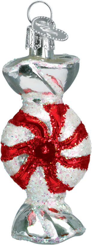 Peppermint Candy Christmas Ornament PNG