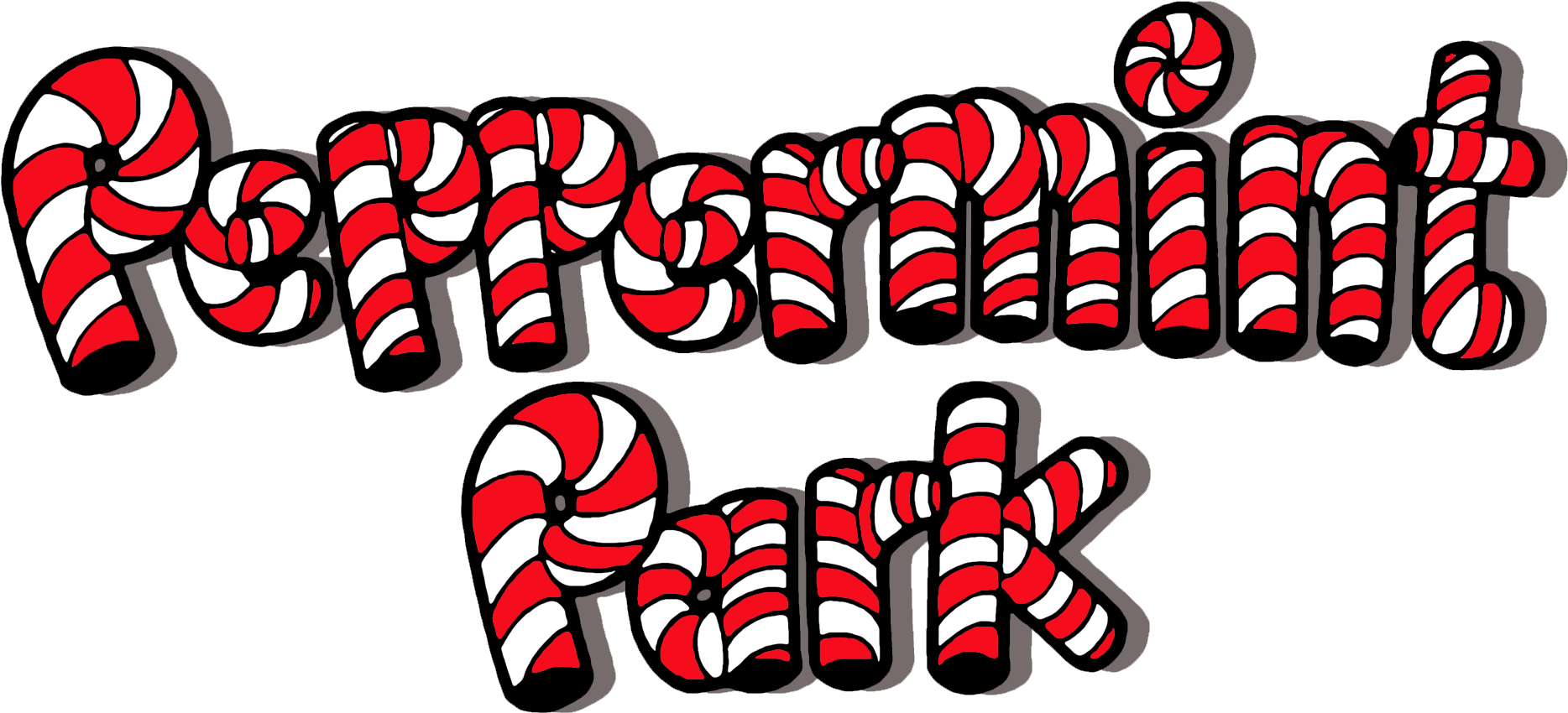 Peppermint Candy Text Illustration PNG
