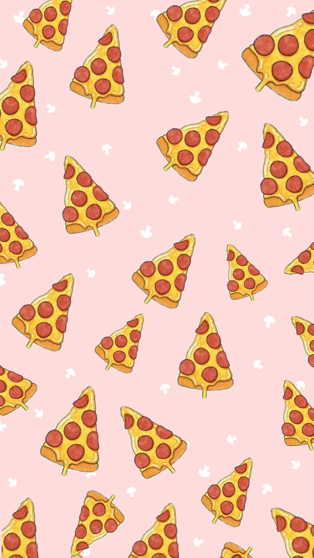 Pepperoni Pizza In Pink Wallpaper