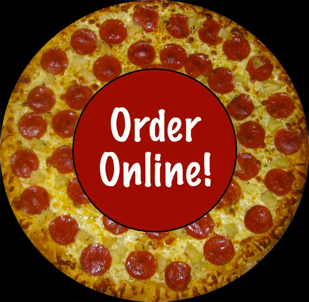 Pepperoni Pizza Online Order Promotion PNG