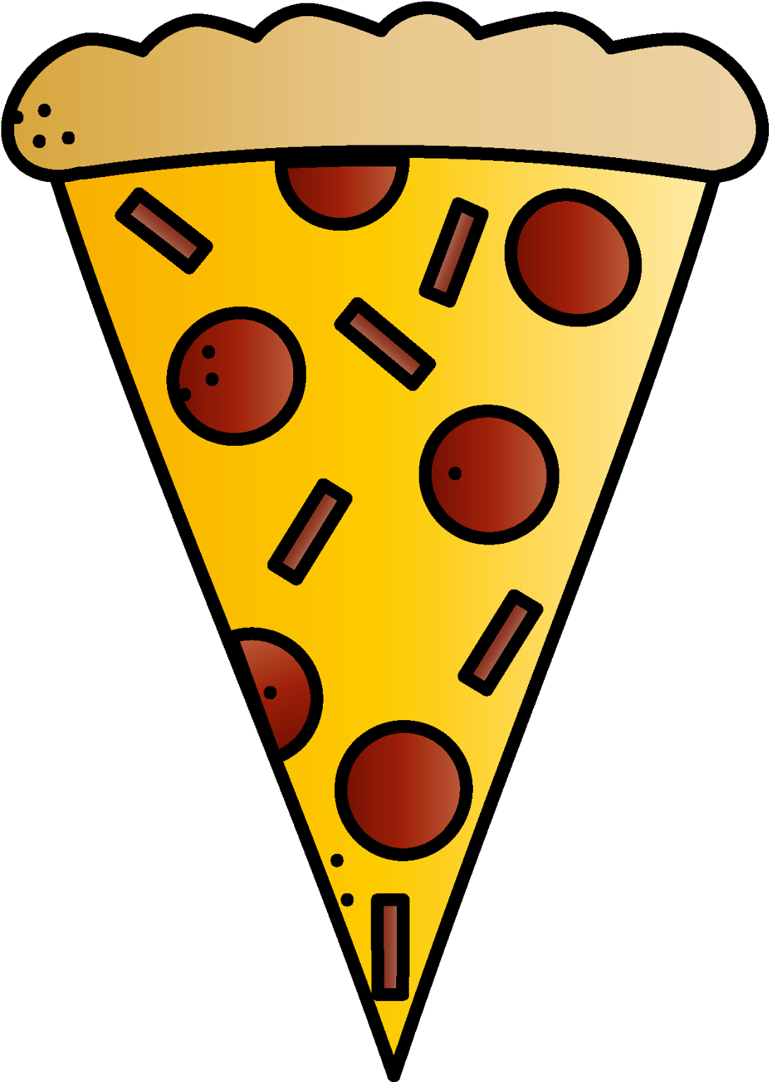 Pepperoni Pizza Slice Clipart PNG