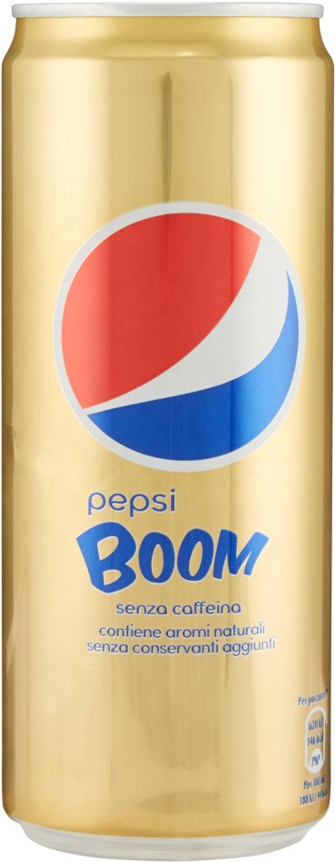 Pepsi Boom Caffeine Free Can Design PNG