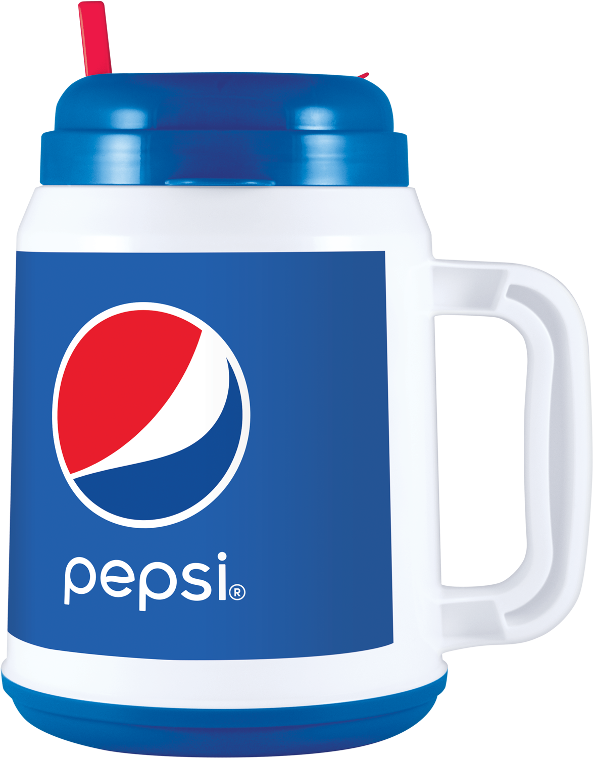 Pepsi Branded Insulated Mugwith Straw PNG