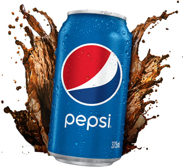 Pepsi Can Splash Dynamic Advertisement PNG