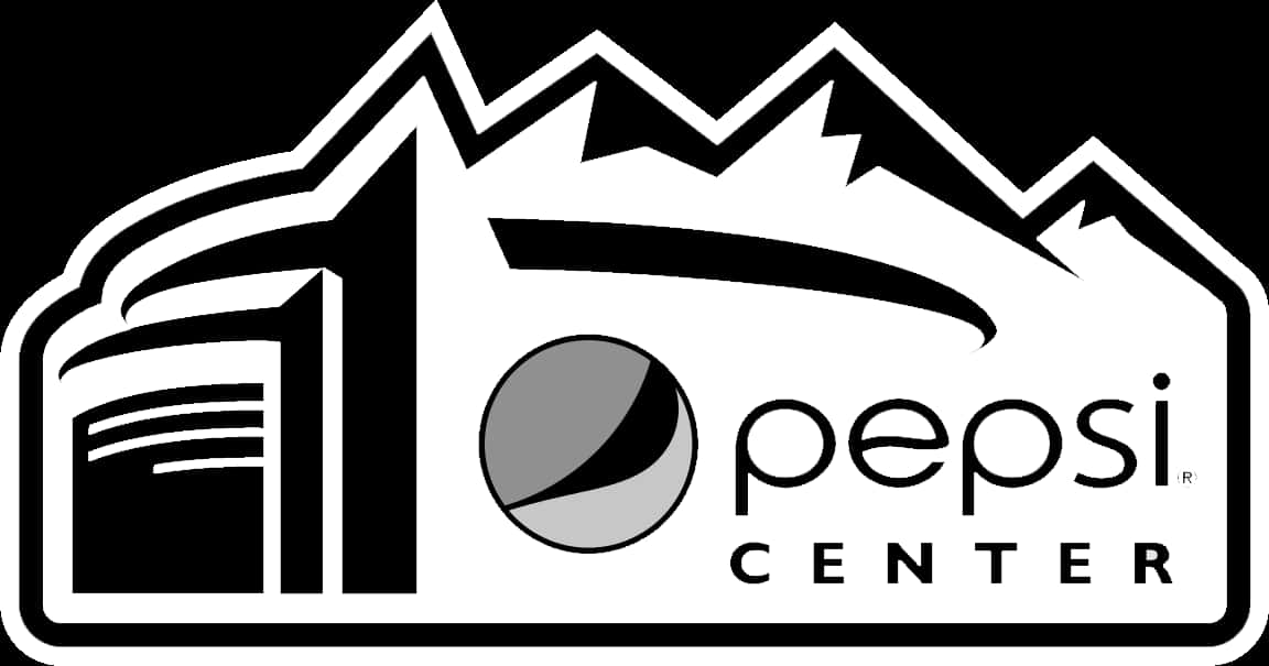 Pepsi Center Logo Blackand White PNG
