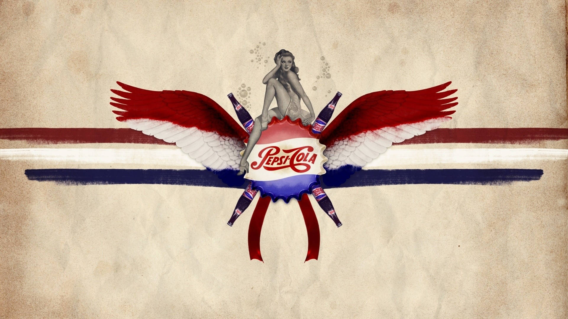 Pepsi Cola Products Vintage Retro Brand Poster Wallpaper