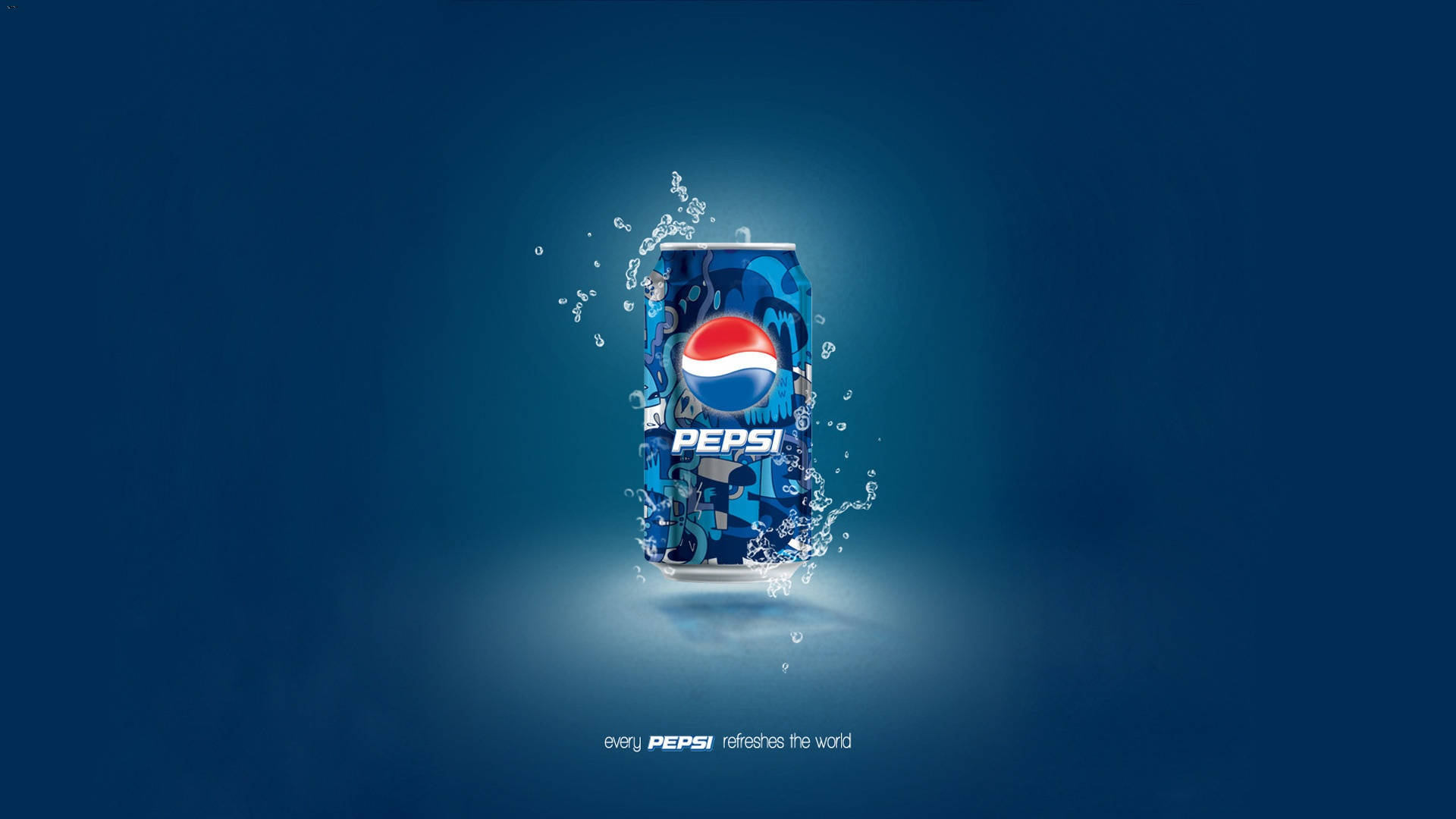 Pepsi Soft Drink Products Brand Ice Water Effect Wallpaper