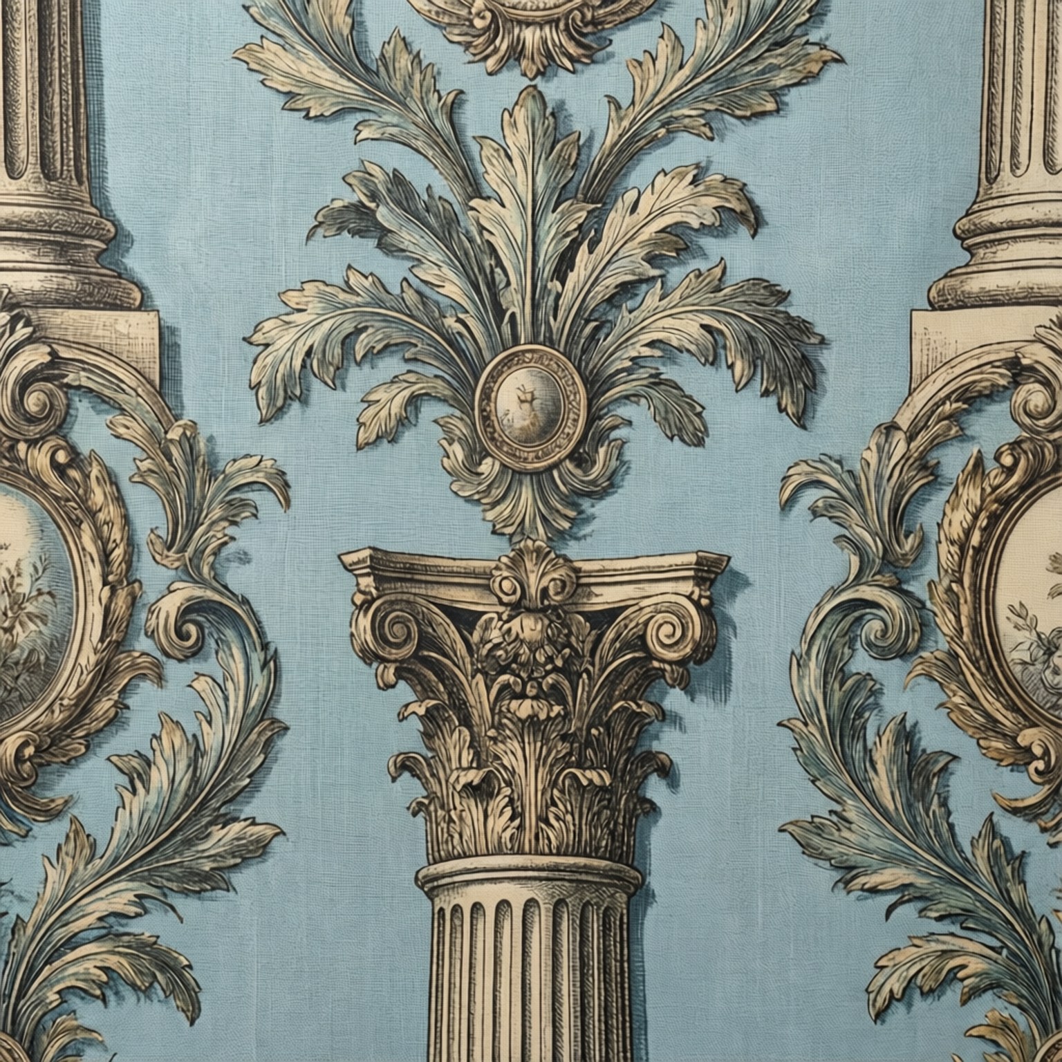 Percier Pattern Close-Up Wallpaper