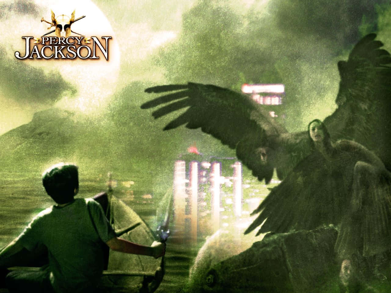 Udforsk den mytiske verden med Percy Jackson. Wallpaper
