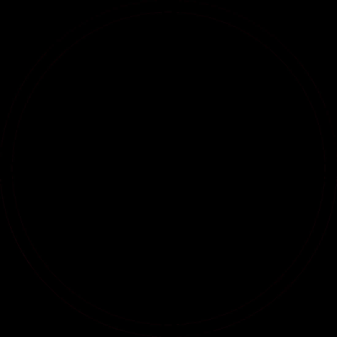 Perfect Black Circleon Transparent Background PNG