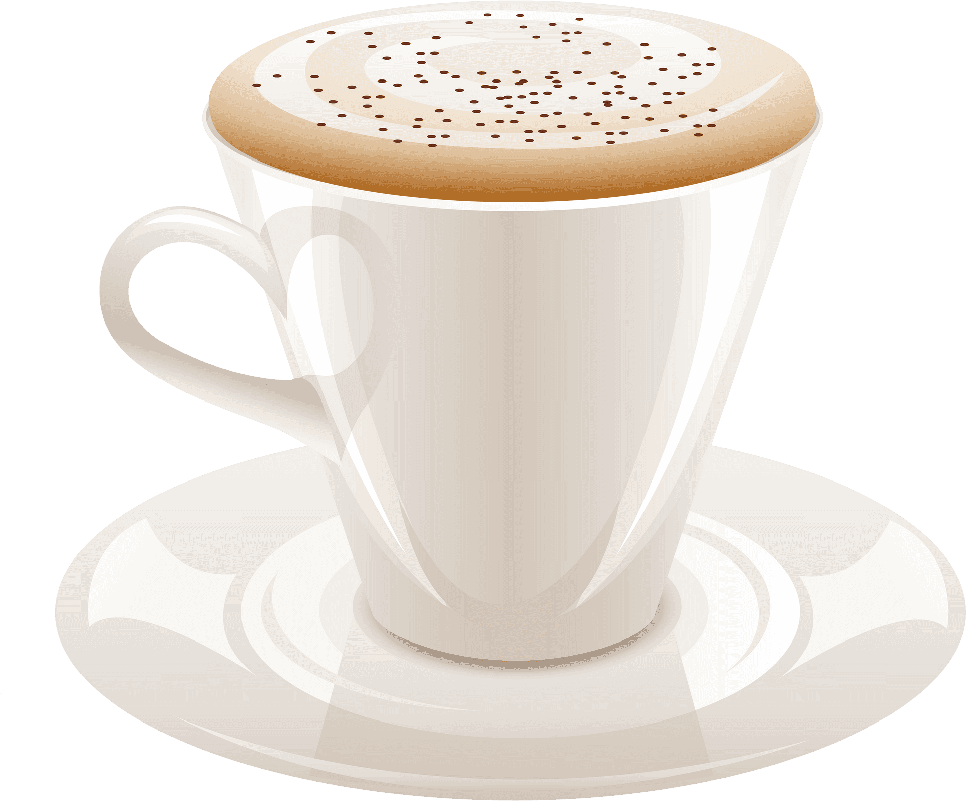 Perfect Cappuccino Top View PNG