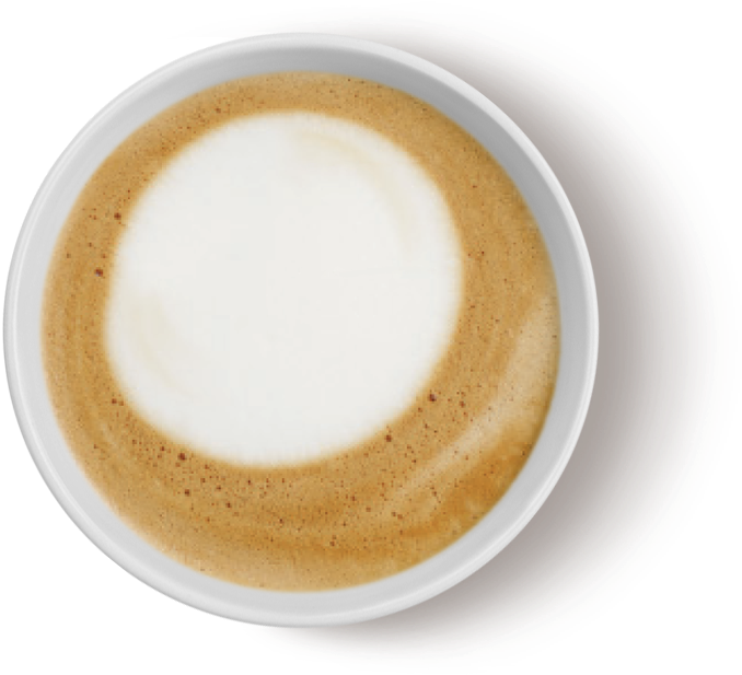 Perfect Cappuccino Top View PNG