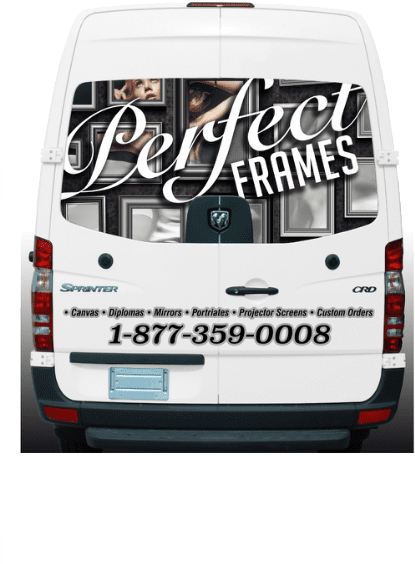 Perfect Frames Van Advertisement PNG