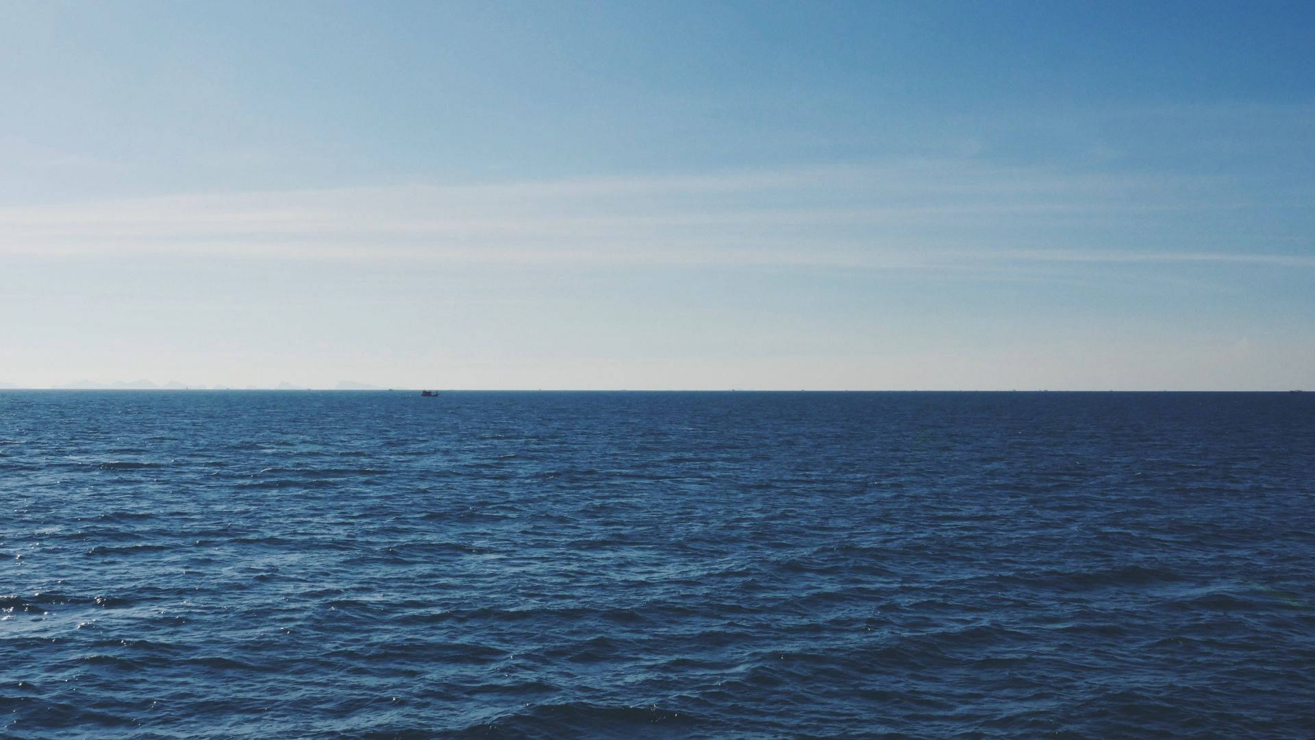 Perfect Parallel Horizon Of Ocean And Sky Wallpaper