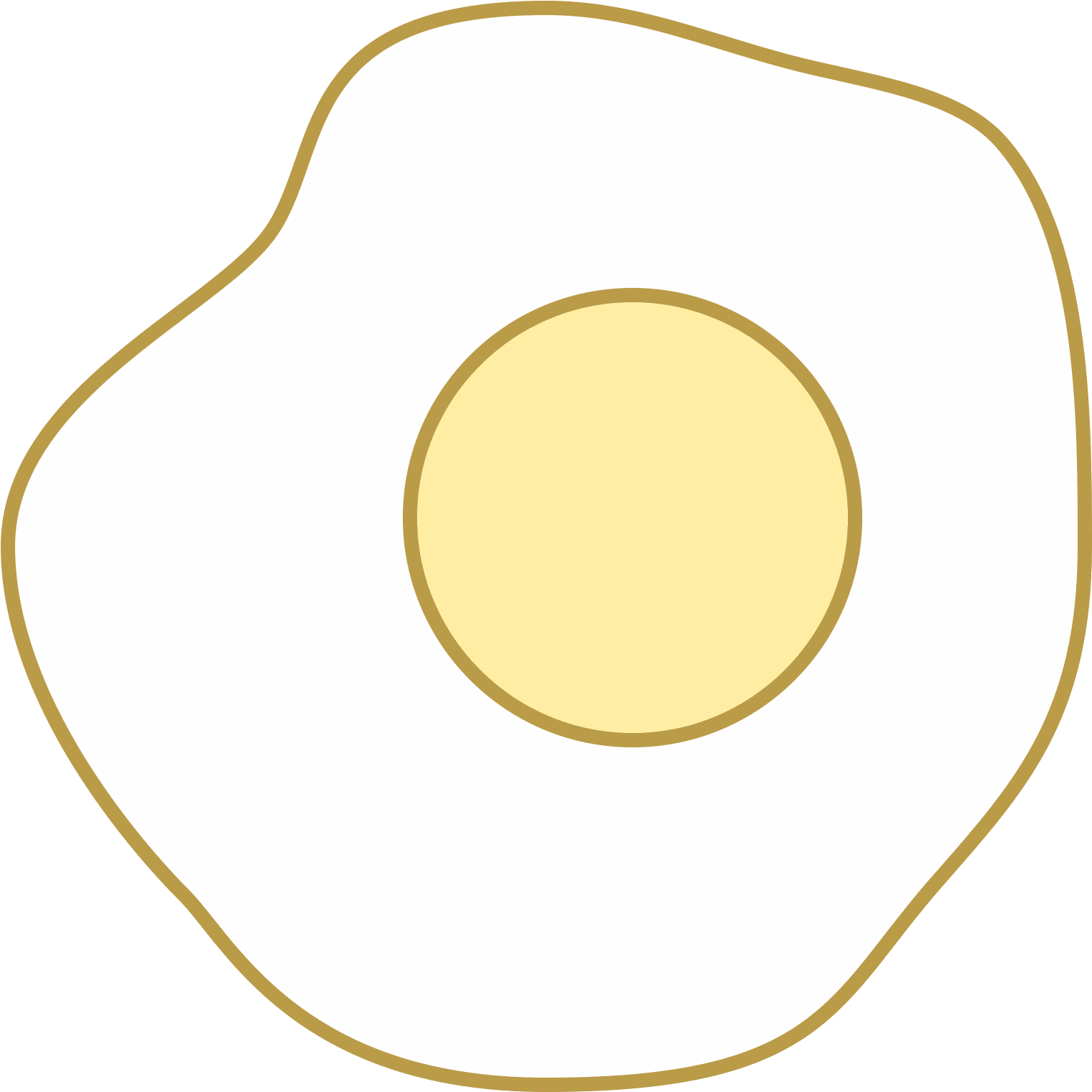 Perfectly Cooked Fried Egg Graphic PNG