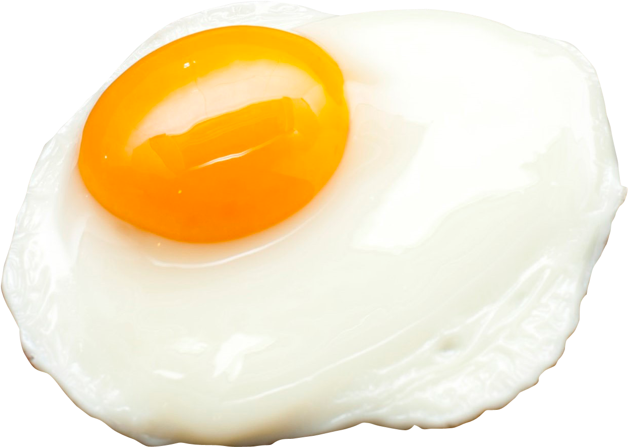 Perfectly Fried Egg Top View.png PNG